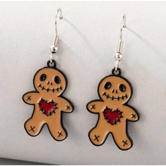 Blossom Boutique Jewelry - Stitched Gingerbread Men Earrings